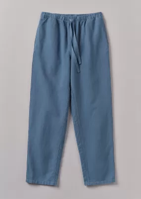 Alfie Garment Dyed Herringbone Pants | Slate Blue