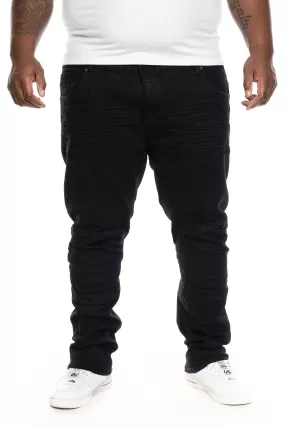 Big and Tall Rip & Repair Basic Jeans - Jet Black