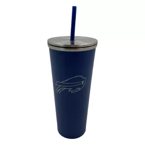 Buffalo Bills Blue 24oz Skinny Tumbler With Straw