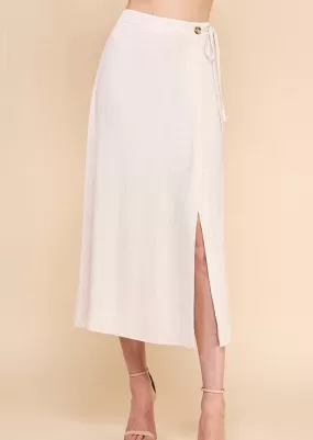 FINAL SALE - Linen Side Tie Skirt