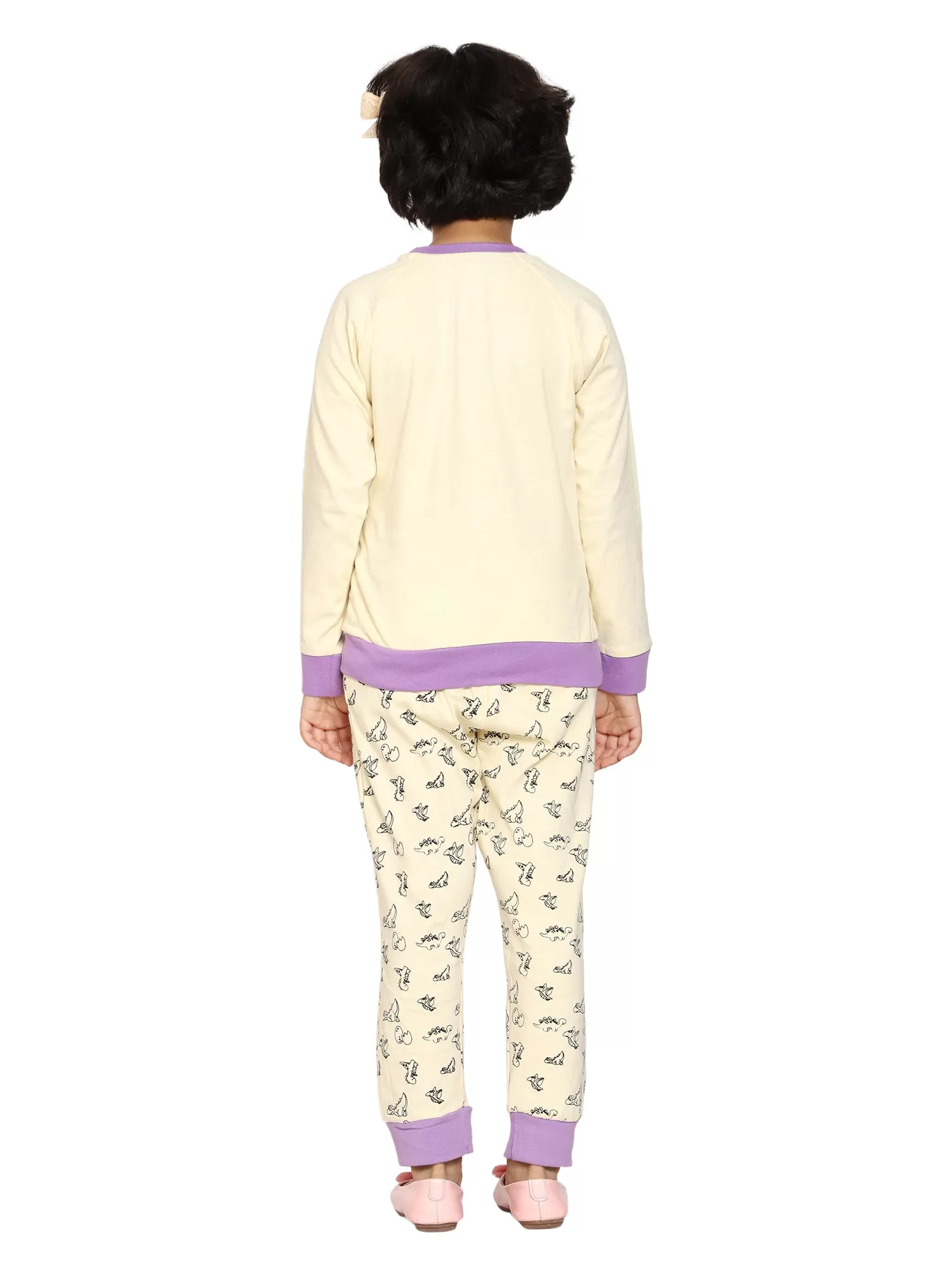 Girl's Printed Tee and AOP Pant Set