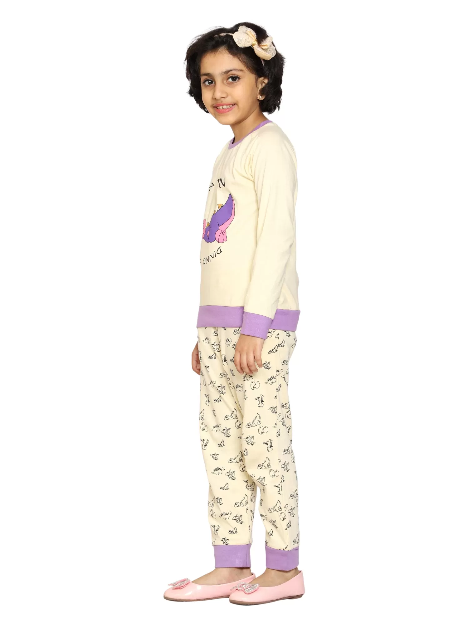 Girl's Printed Tee and AOP Pant Set