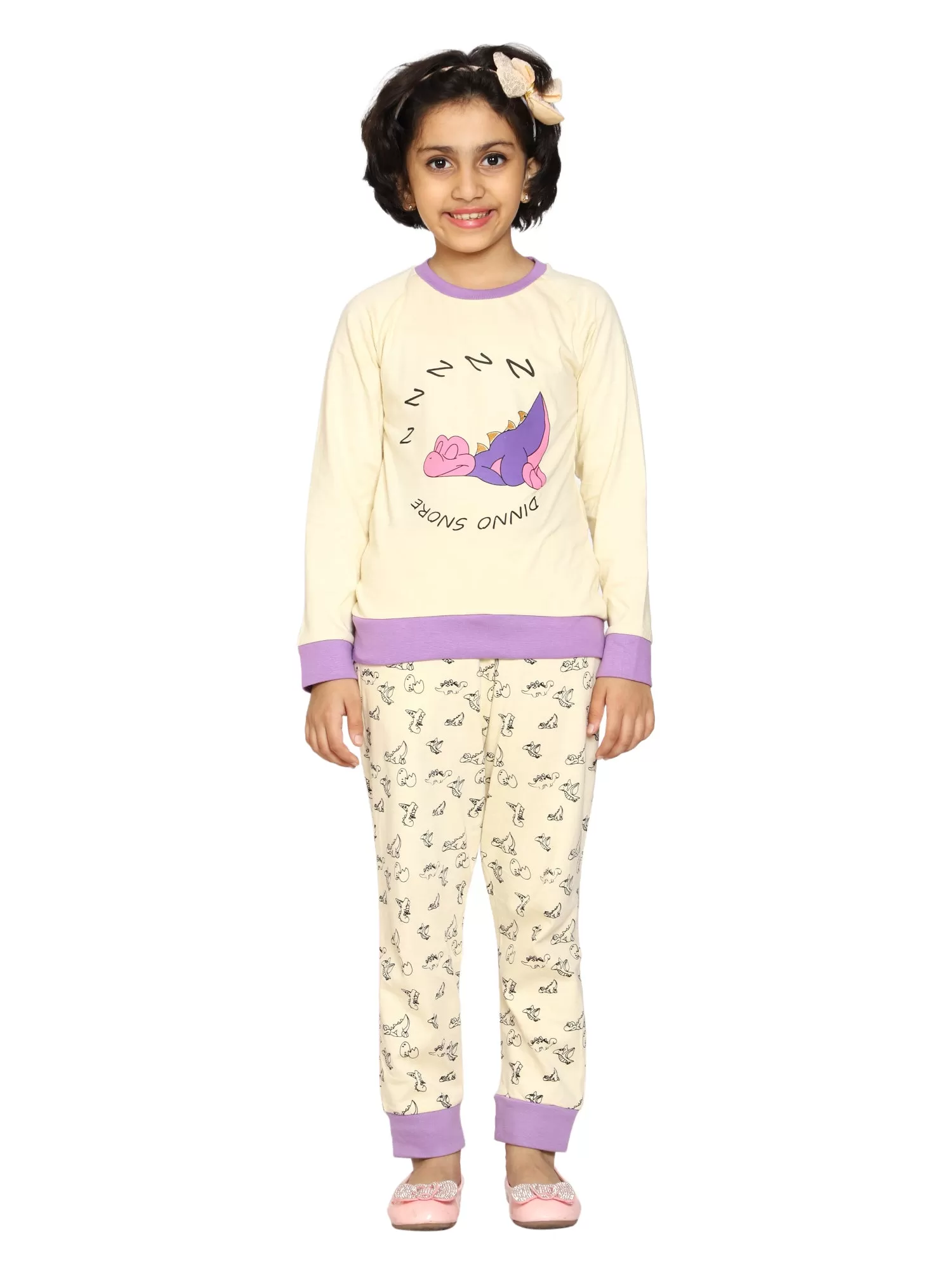 Girl's Printed Tee and AOP Pant Set