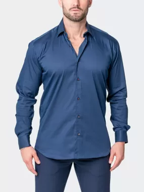 Maceoo Stretch Shirt | Fibonacci Sleeknav Blue