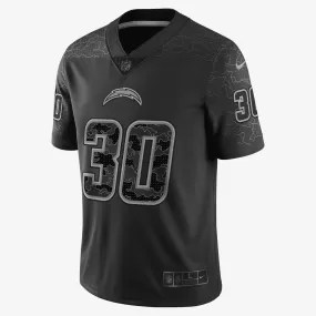 NFL Los Angeles Chargers RFLCTV (Austin Ekeler) Men's Fashion Football Jersey - Black