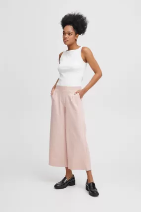 Pantalon Kate Wide crop rose smoke fibres recyclées