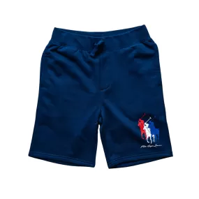 Polo Ralph Lauren 8.5-Inch Triple Logo Fleece Short (Navy)