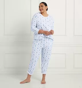 The Harry Sleep Pants - Blue Trellis