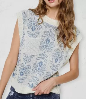 Uptown Girl Flower Pattern Top